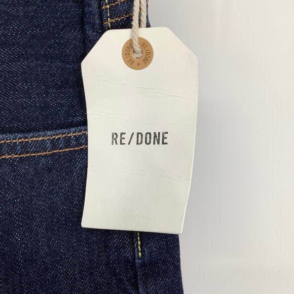RE/DONE Size 32 Men's 50s Straight Rinse Wash $285 msrp Dark Blue Jeans G14-1 - Picture 5 of 8